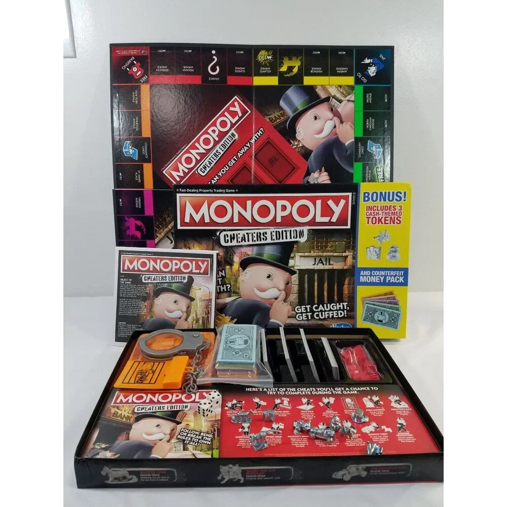 Hasbro Monopoly Game Cheaters Edition Board Game Complete 2018